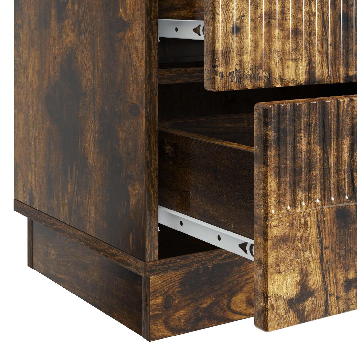 vidaXL Bedside Cabinet Smoked Oak 62 x 34.5 x 44.5 cm Engineered Wood