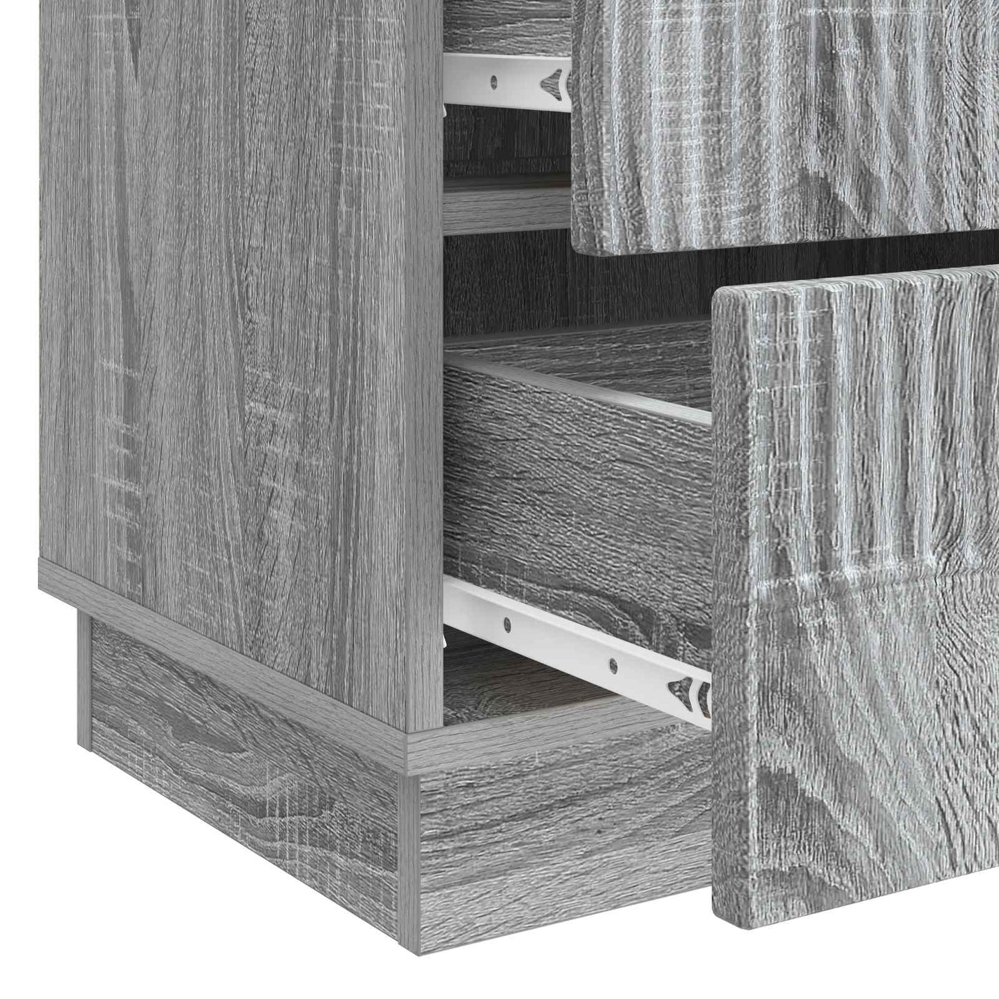 vidaXL Bedside Cabinet Grey Sonoma 62 x 34.5 x 44.5 cm Engineered Wood