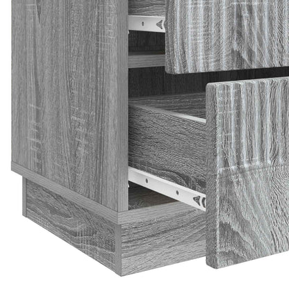 vidaXL Bedside Cabinet Grey Sonoma 62 x 34.5 x 44.5 cm Engineered Wood
