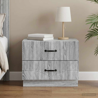 vidaXL Bedside Cabinet Grey Sonoma 62 x 34.5 x 44.5 cm Engineered Wood