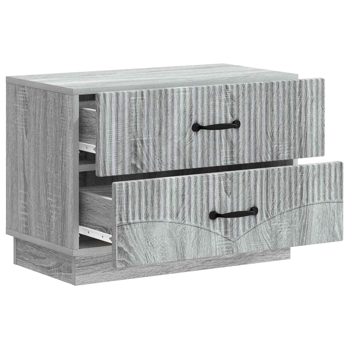 vidaXL Bedside Cabinet Grey Sonoma 62 x 34.5 x 44.5 cm Engineered Wood