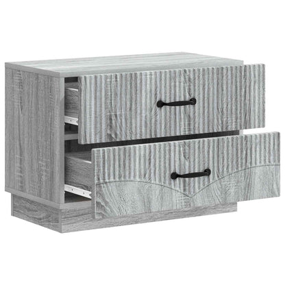 vidaXL Bedside Cabinet Grey Sonoma 62 x 34.5 x 44.5 cm Engineered Wood
