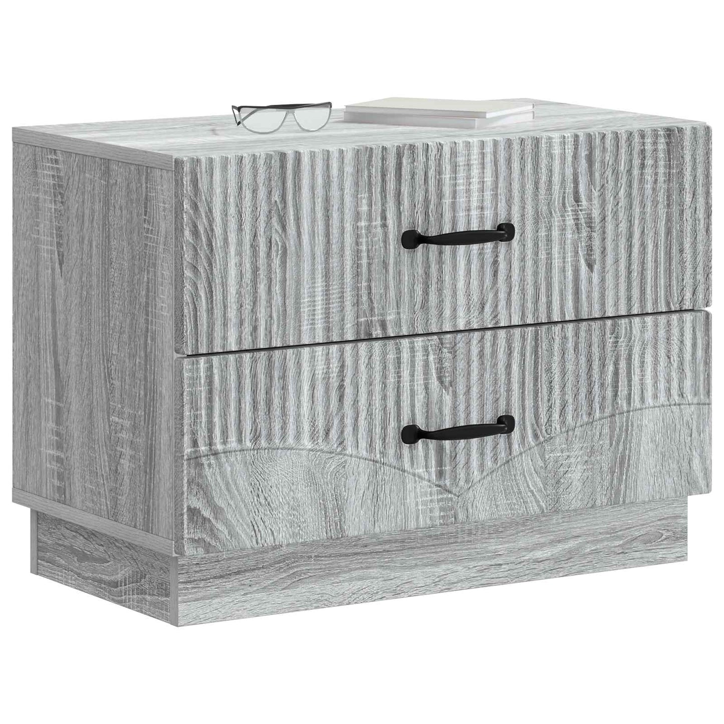 vidaXL Bedside Cabinet Grey Sonoma 62 x 34.5 x 44.5 cm Engineered Wood