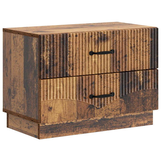 vidaXL Bedside Cabinet Old Wood 62 x 34.5 x 44.5 cm Engineered Wood