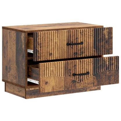 vidaXL Bedside Cabinet Old Wood 62 x 34.5 x 44.5 cm Engineered Wood