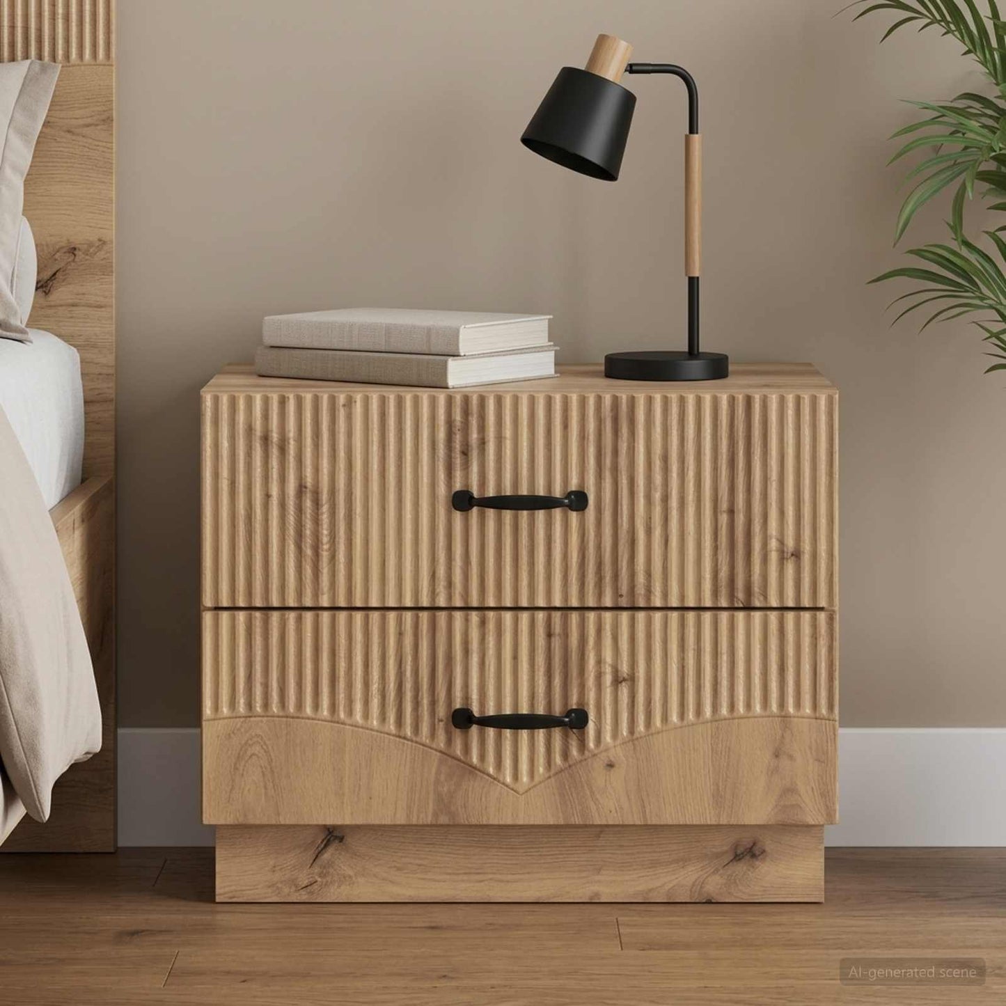 vidaXL Bedside Cabinet Artisan Oak 62 x 34.5 x 44.5 cm Engineered Wood