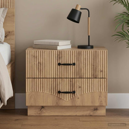 vidaXL Bedside Cabinet Artisan Oak 62 x 34.5 x 44.5 cm Engineered Wood