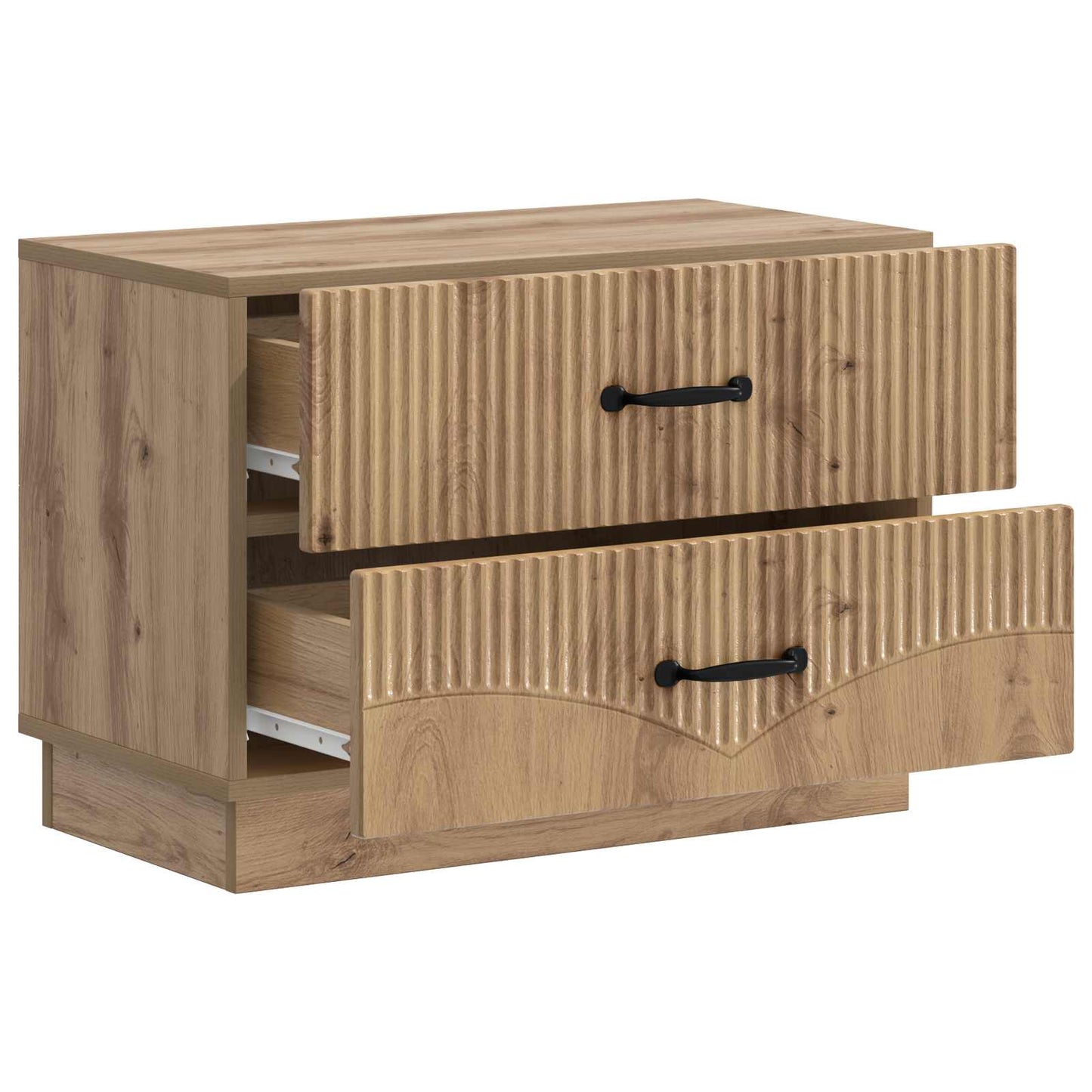 vidaXL Bedside Cabinet Artisan Oak 62 x 34.5 x 44.5 cm Engineered Wood