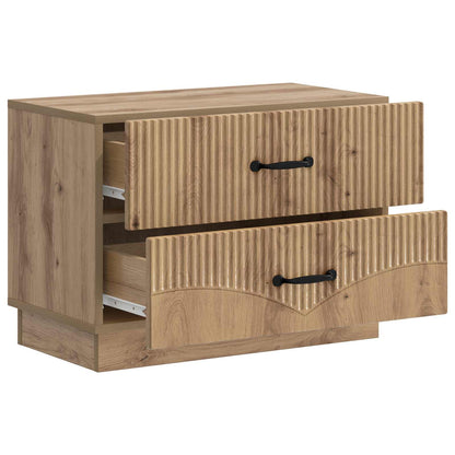 vidaXL Bedside Cabinet Artisan Oak 62 x 34.5 x 44.5 cm Engineered Wood