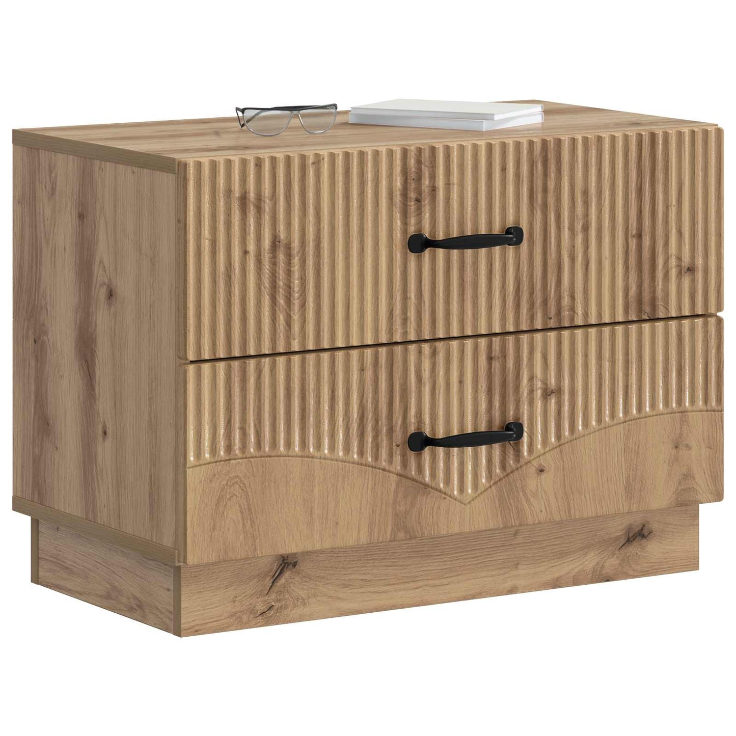 vidaXL Bedside Cabinet Artisan Oak 62 x 34.5 x 44.5 cm Engineered Wood