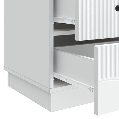 vidaXL Bedside Cabinet White 43 x 41 x 63.5 cm Engineered Wood
