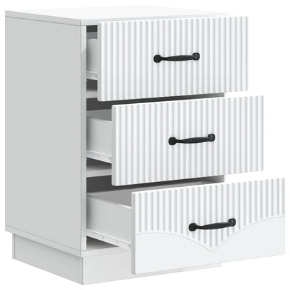 vidaXL Bedside Cabinet White 43 x 41 x 63.5 cm Engineered Wood