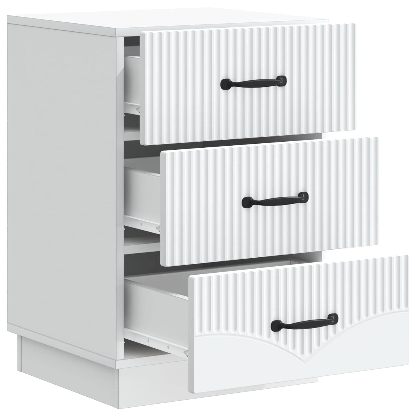 vidaXL Bedside Cabinet White 43 x 41 x 63.5 cm Engineered Wood
