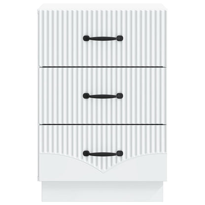 vidaXL Bedside Cabinet White 43 x 41 x 63.5 cm Engineered Wood