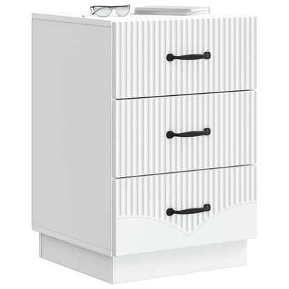 vidaXL Bedside Cabinet White 43 x 41 x 63.5 cm Engineered Wood