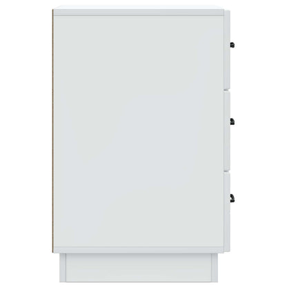 vidaXL Bedside Cabinet White 43 x 41 x 63.5 cm Engineered Wood