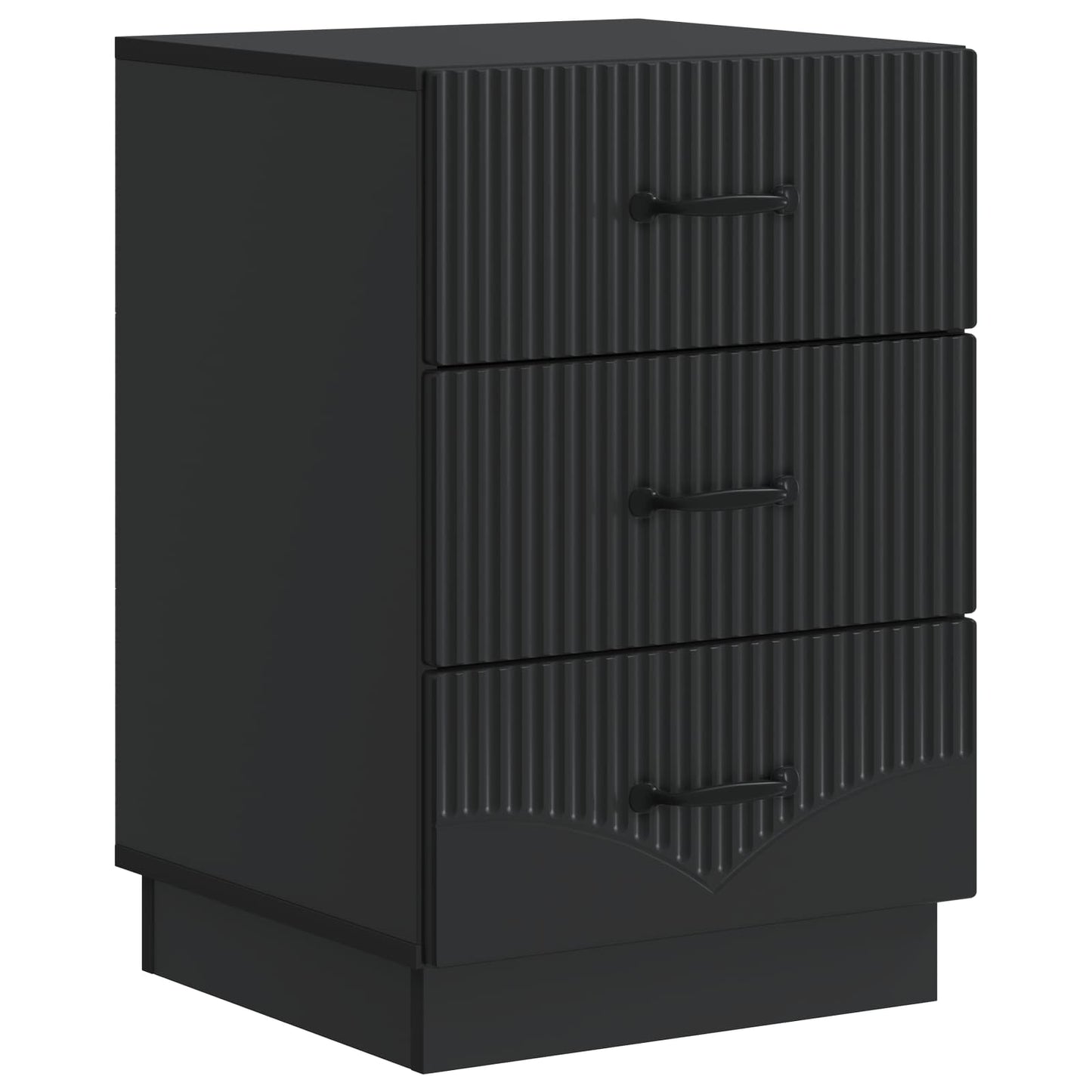vidaXL Bedside Cabinet Black 43 x 41 x 63.5 cm Engineered Wood