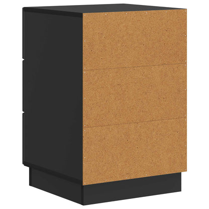 vidaXL Bedside Cabinet Black 43 x 41 x 63.5 cm Engineered Wood