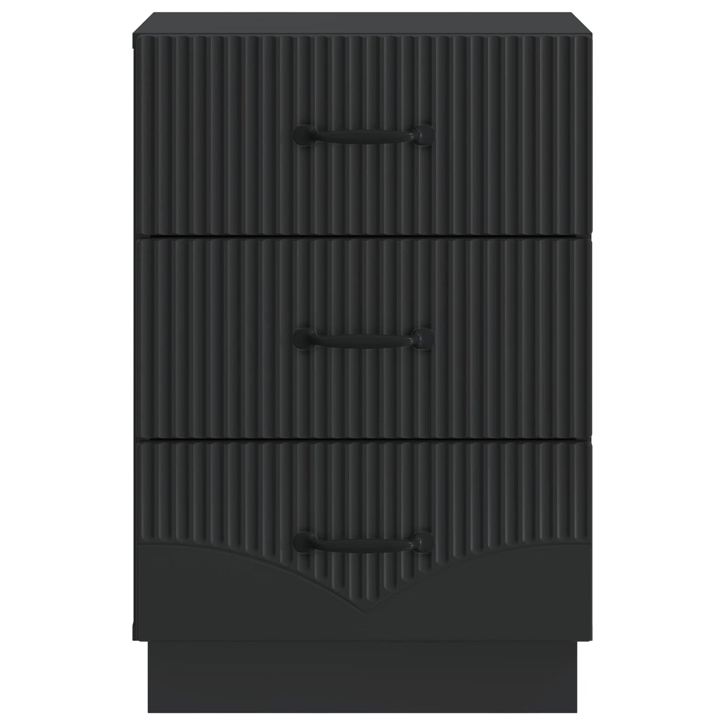 vidaXL Bedside Cabinet Black 43 x 41 x 63.5 cm Engineered Wood