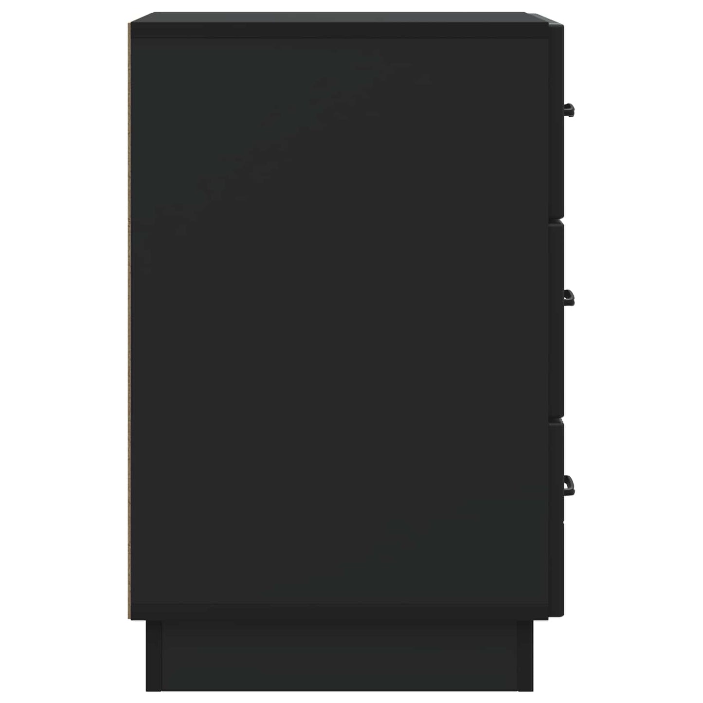 vidaXL Bedside Cabinet Black 43 x 41 x 63.5 cm Engineered Wood
