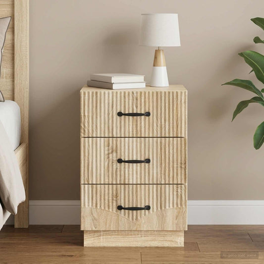 vidaXL Bedside Cabinet Sonoma Oak 43 x 41 x 63.5 cm Engineered Wood