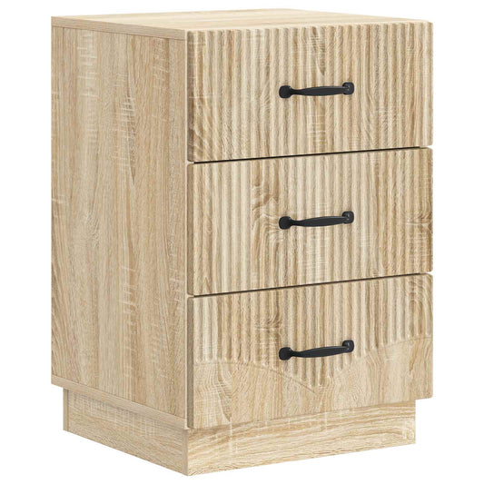 vidaXL Bedside Cabinet Sonoma Oak 43 x 41 x 63.5 cm Engineered Wood