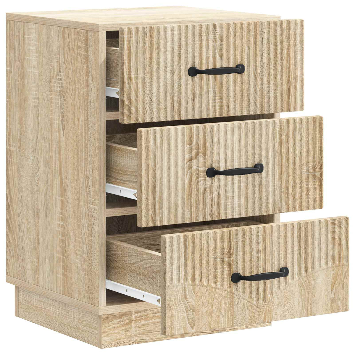 vidaXL Bedside Cabinet Sonoma Oak 43 x 41 x 63.5 cm Engineered Wood