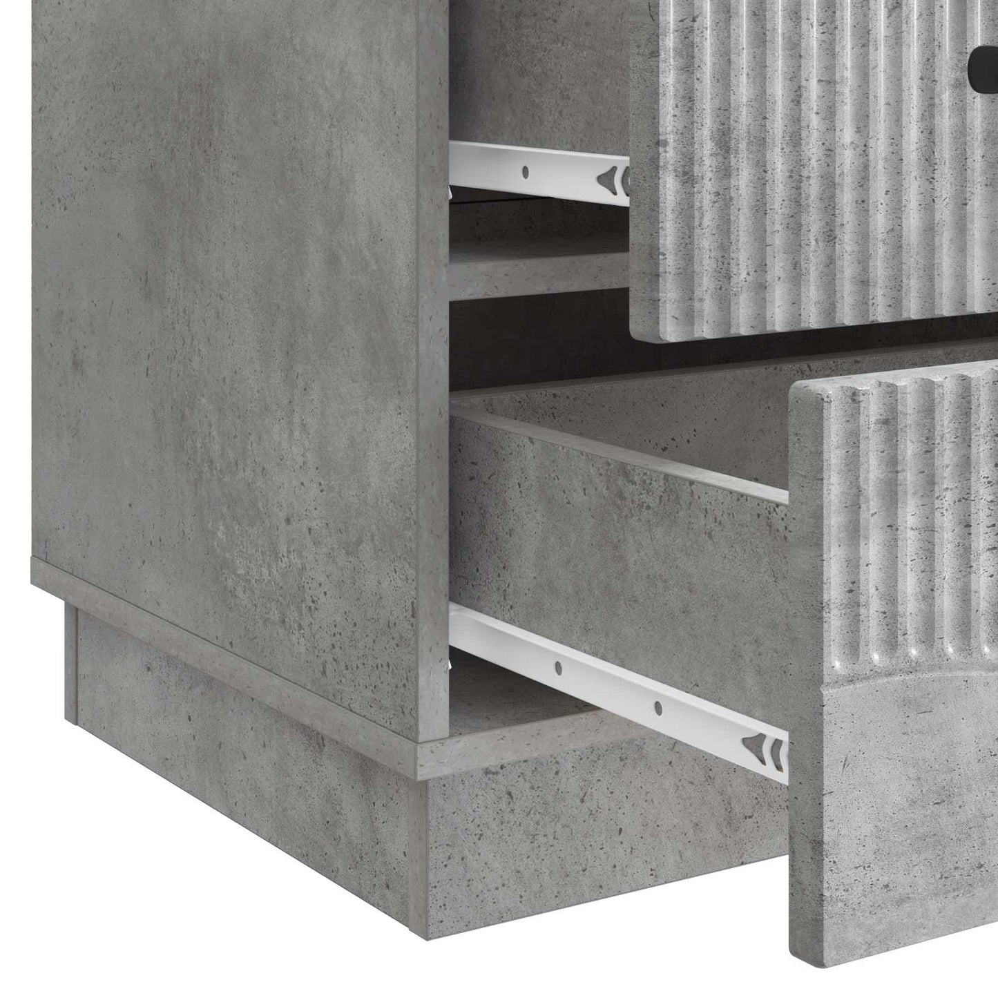 vidaXL Bedside Cabinet Concrete Grey 43 x 41 x 63.5 cm Engineered Wood