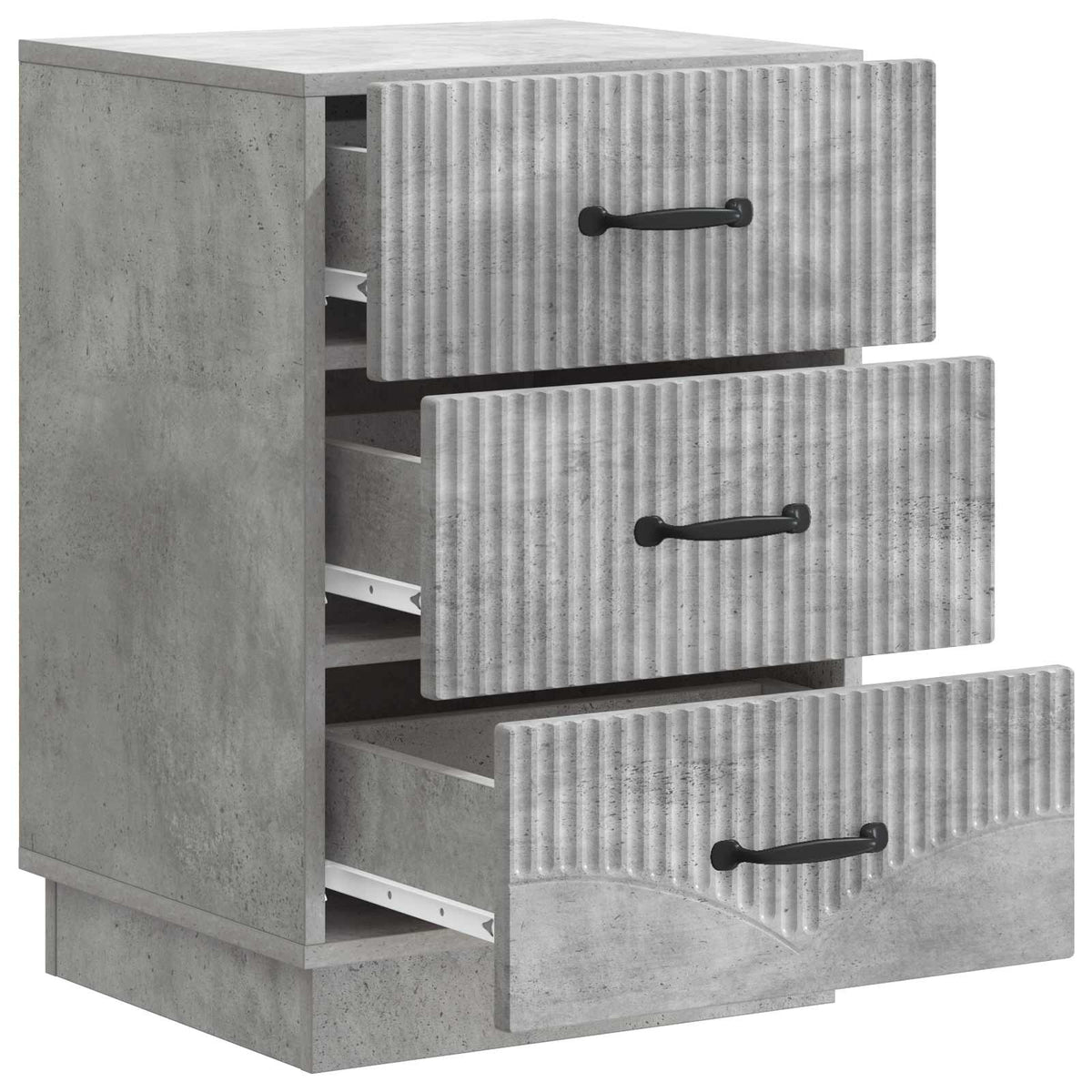 vidaXL Bedside Cabinet Concrete Grey 43 x 41 x 63.5 cm Engineered Wood