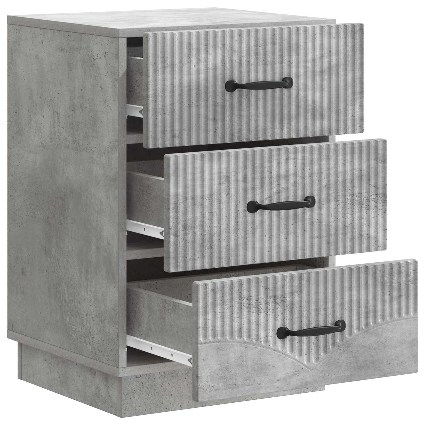 vidaXL Bedside Cabinet Concrete Grey 43 x 41 x 63.5 cm Engineered Wood