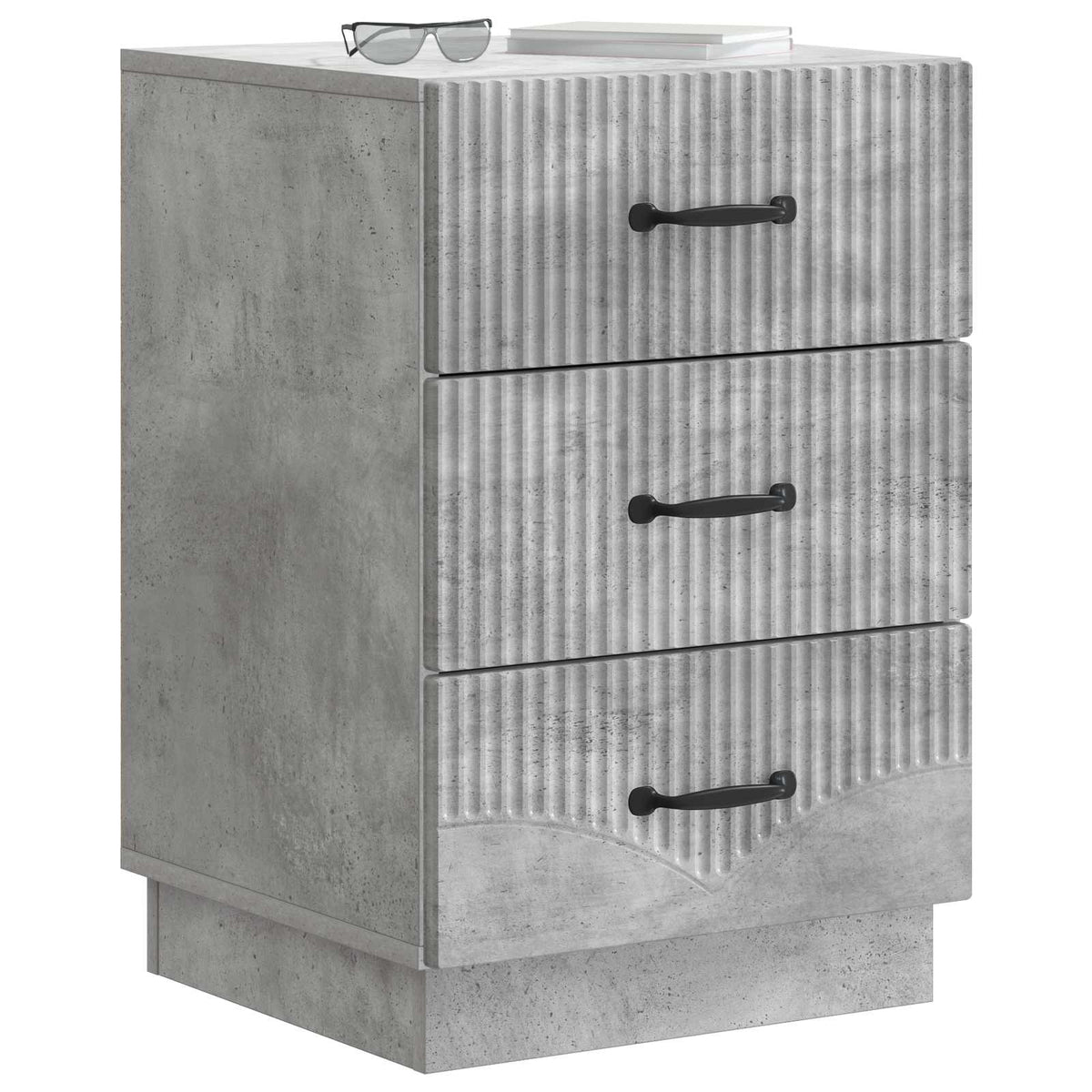 vidaXL Bedside Cabinet Concrete Grey 43 x 41 x 63.5 cm Engineered Wood