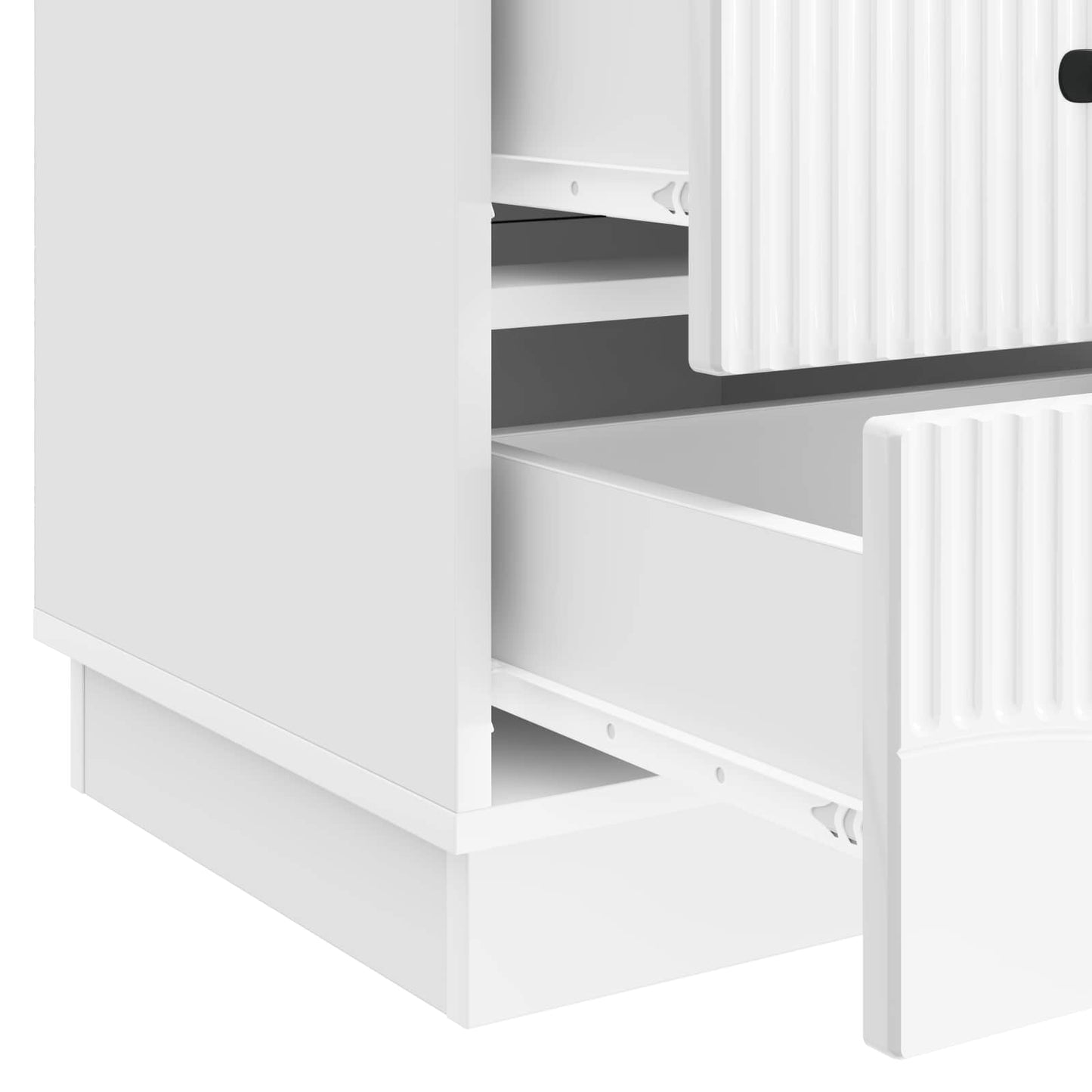 vidaXL Bedside Cabinet with Drawer High Gloss White 43 x 41 x 63.5 cm