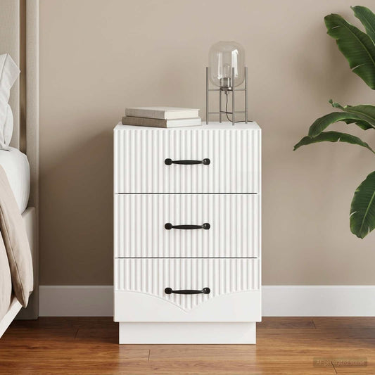 vidaXL Bedside Cabinet with Drawer High Gloss White 43 x 41 x 63.5 cm