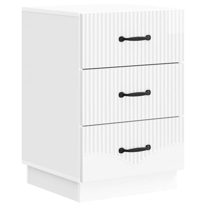 vidaXL Bedside Cabinet with Drawer High Gloss White 43 x 41 x 63.5 cm