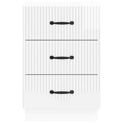 vidaXL Bedside Cabinet with Drawer High Gloss White 43 x 41 x 63.5 cm
