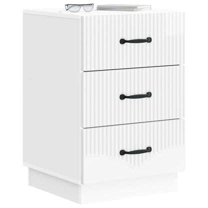 vidaXL Bedside Cabinet with Drawer High Gloss White 43 x 41 x 63.5 cm