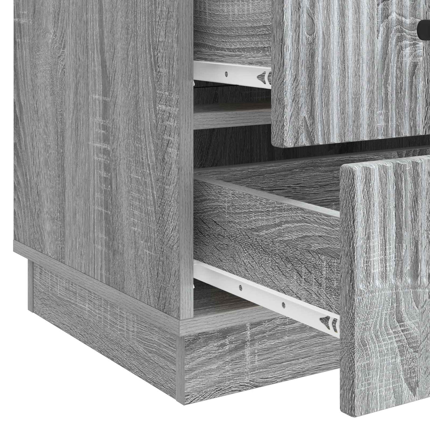 vidaXL Bedside Cabinet Grey Sonoma 43 x 41 x 63.5 cm Engineered Wood