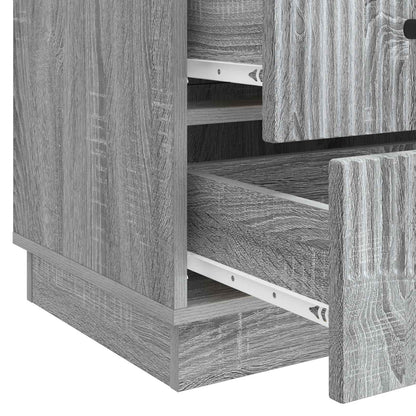 vidaXL Bedside Cabinet Grey Sonoma 43 x 41 x 63.5 cm Engineered Wood