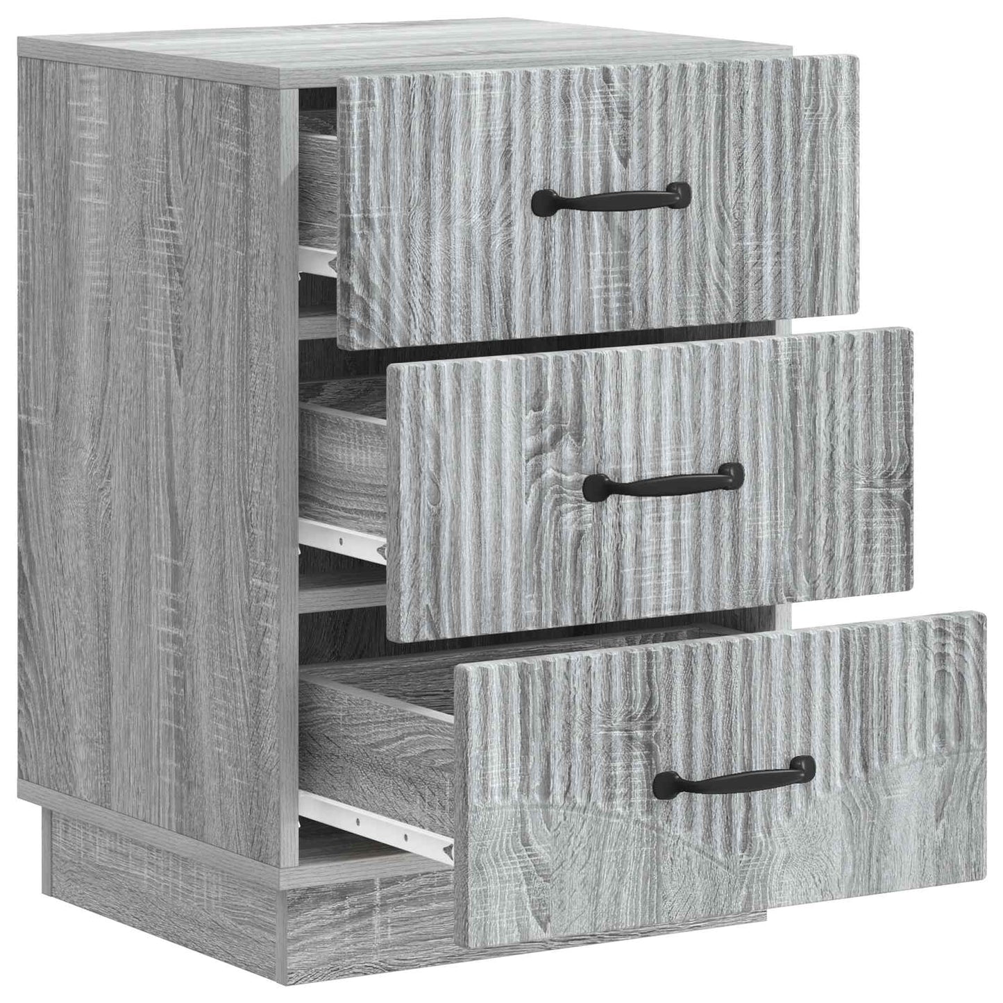 vidaXL Bedside Cabinet Grey Sonoma 43 x 41 x 63.5 cm Engineered Wood