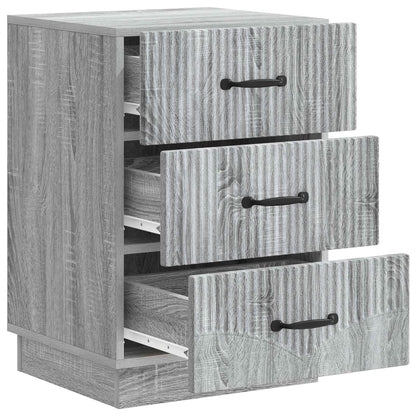 vidaXL Bedside Cabinet Grey Sonoma 43 x 41 x 63.5 cm Engineered Wood
