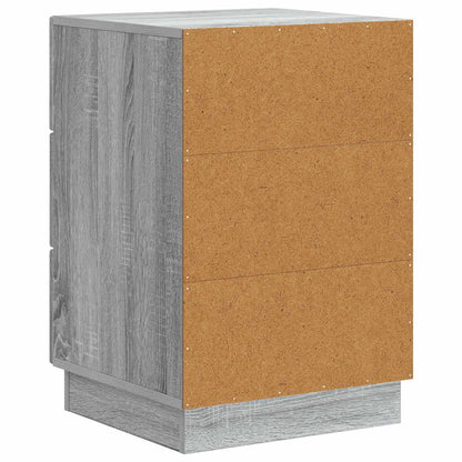 vidaXL Bedside Cabinet Grey Sonoma 43 x 41 x 63.5 cm Engineered Wood