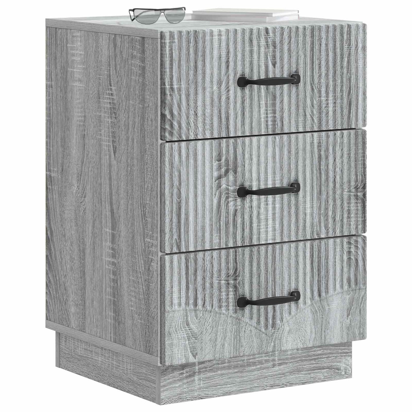 vidaXL Bedside Cabinet Grey Sonoma 43 x 41 x 63.5 cm Engineered Wood