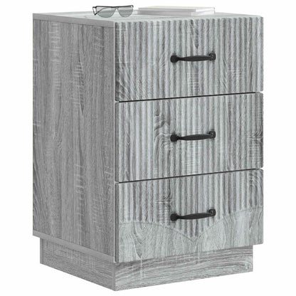 vidaXL Bedside Cabinet Grey Sonoma 43 x 41 x 63.5 cm Engineered Wood