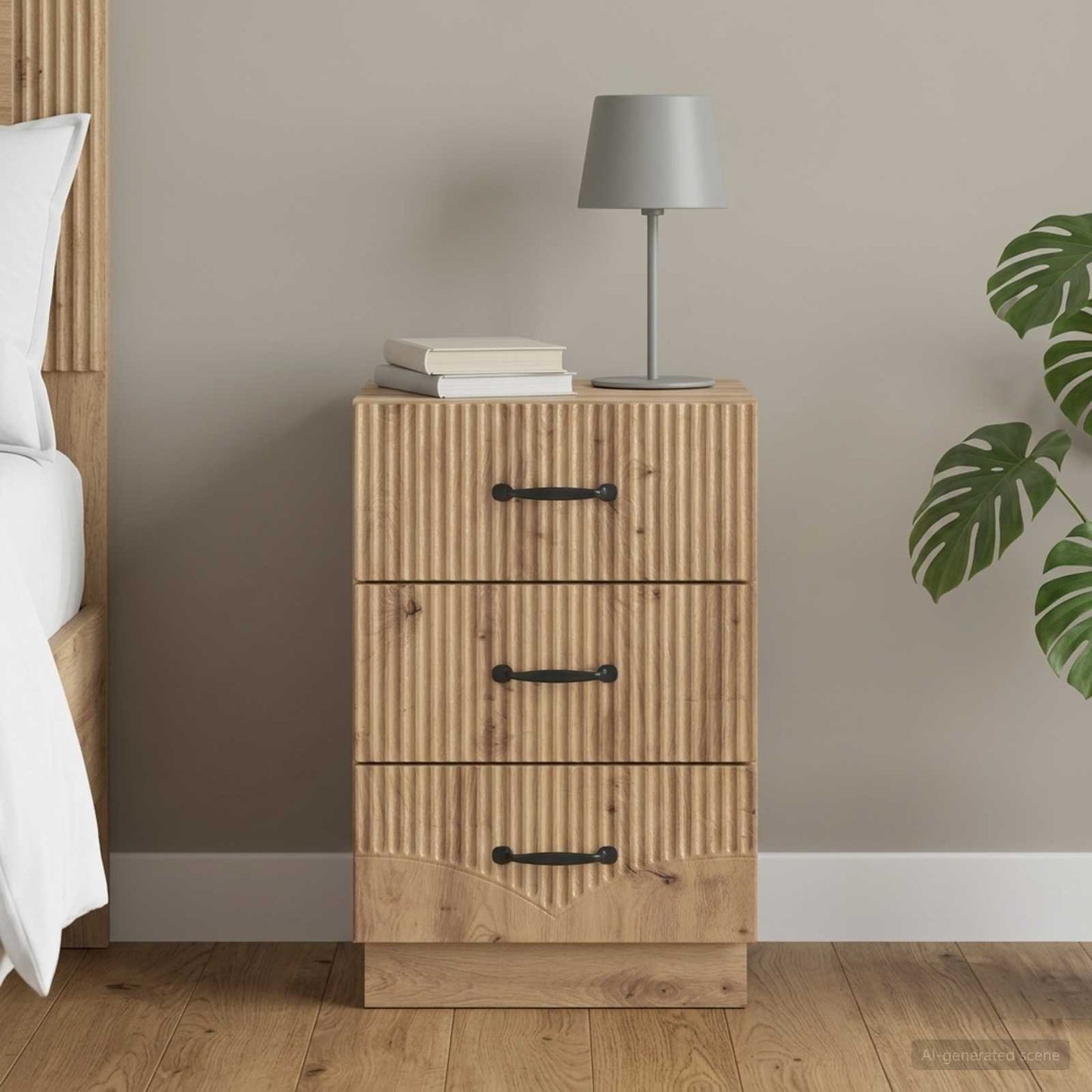 vidaXL Bedside Cabinet Artisan Oak 43 x 41 x 63.5 cm Engineered Wood