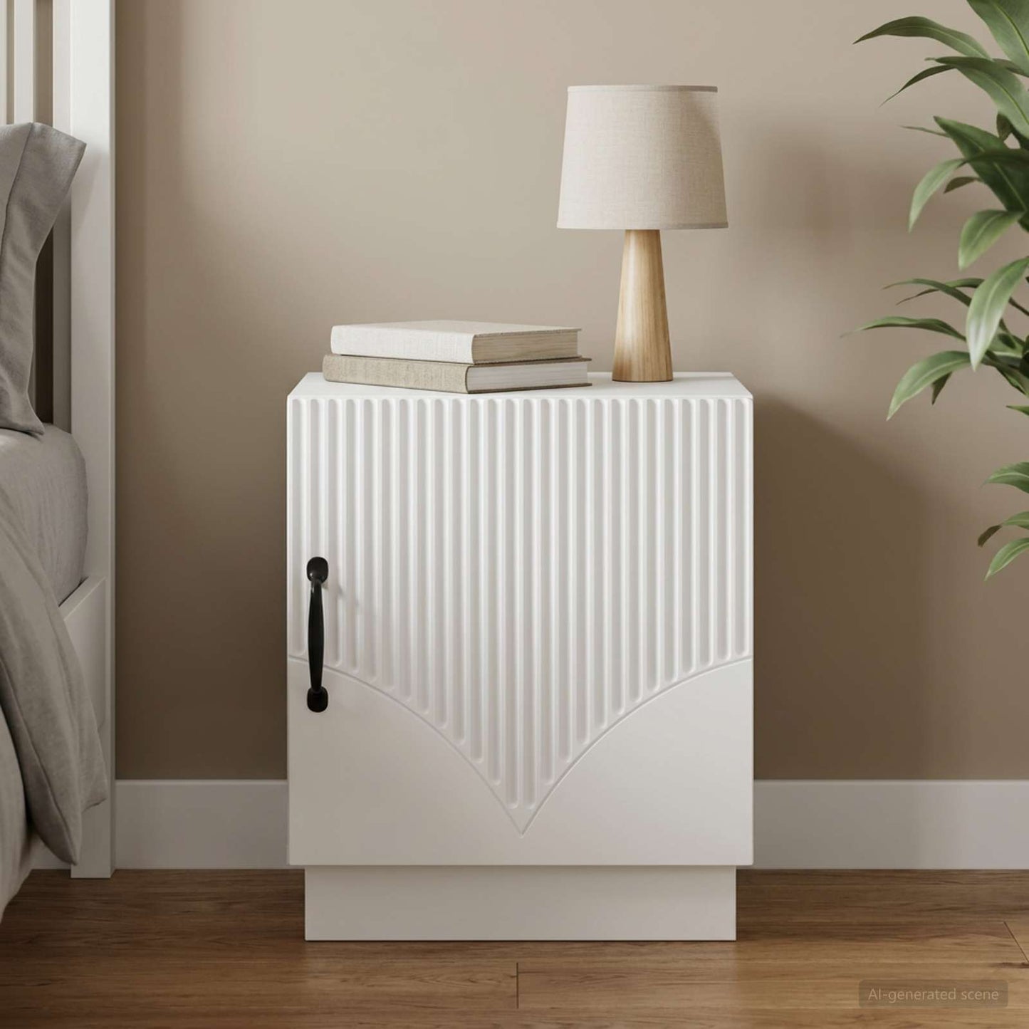 vidaXL Bedside Table White 43 x 34.5 x 47 cm Engineered Wood