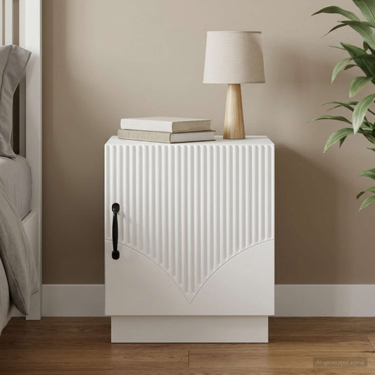 vidaXL Bedside Table White 43 x 34.5 x 47 cm Engineered Wood