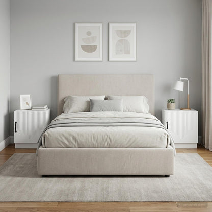 vidaXL Bedside Table 2 pcs White 43 x 34.5 x 47 cm Engineered Wood
