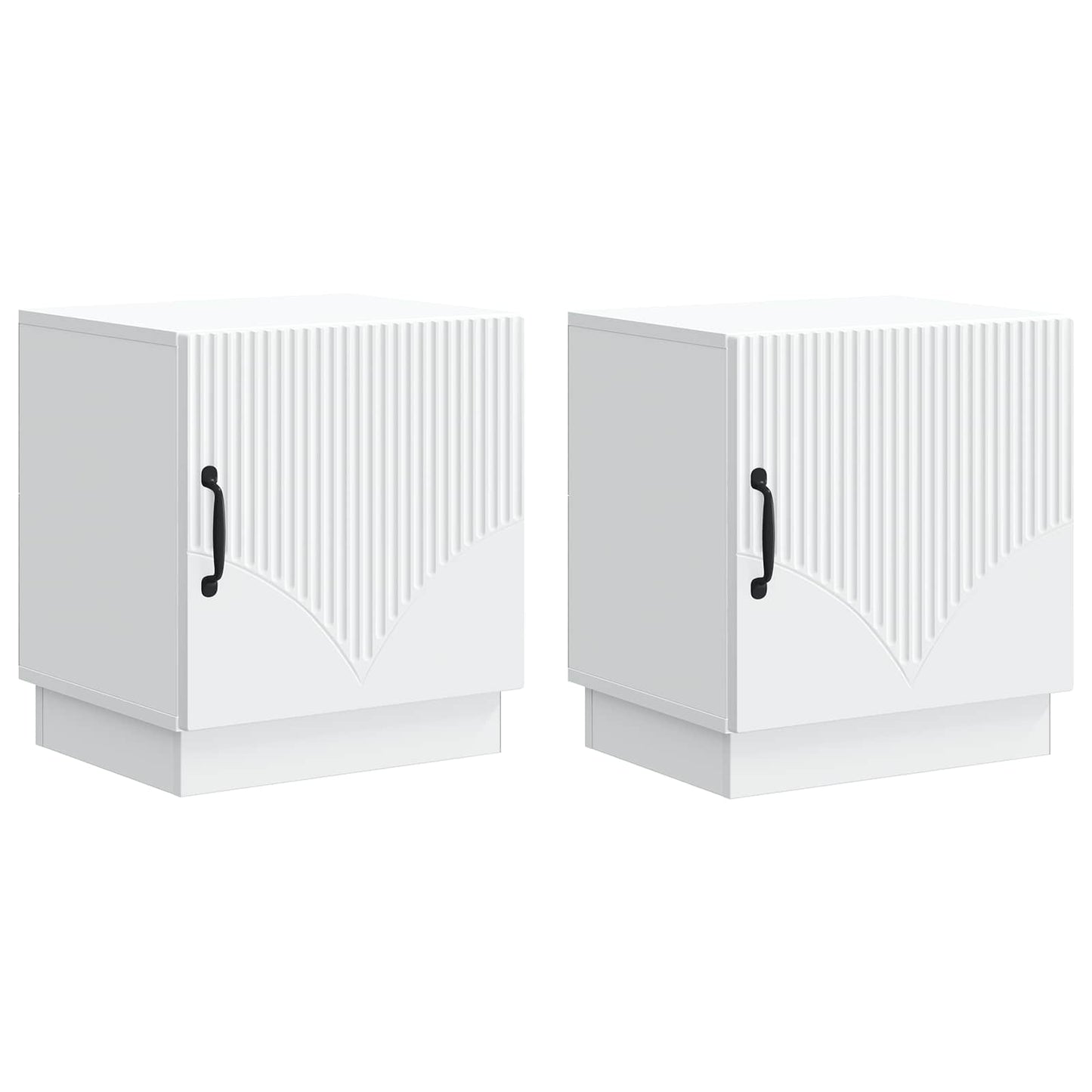 vidaXL Bedside Table 2 pcs White 43 x 34.5 x 47 cm Engineered Wood