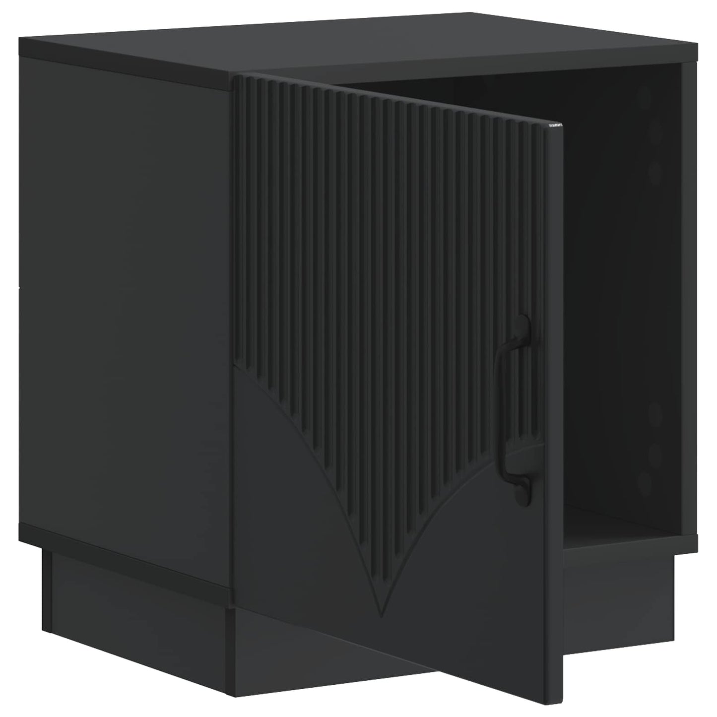vidaXL Bedside Table Black 43 x 34.5 x 47 cm Engineered Wood