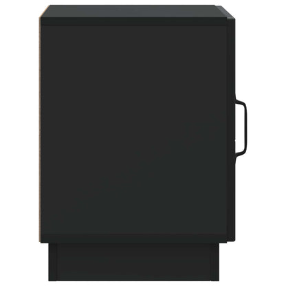 vidaXL Bedside Table Black 43 x 34.5 x 47 cm Engineered Wood